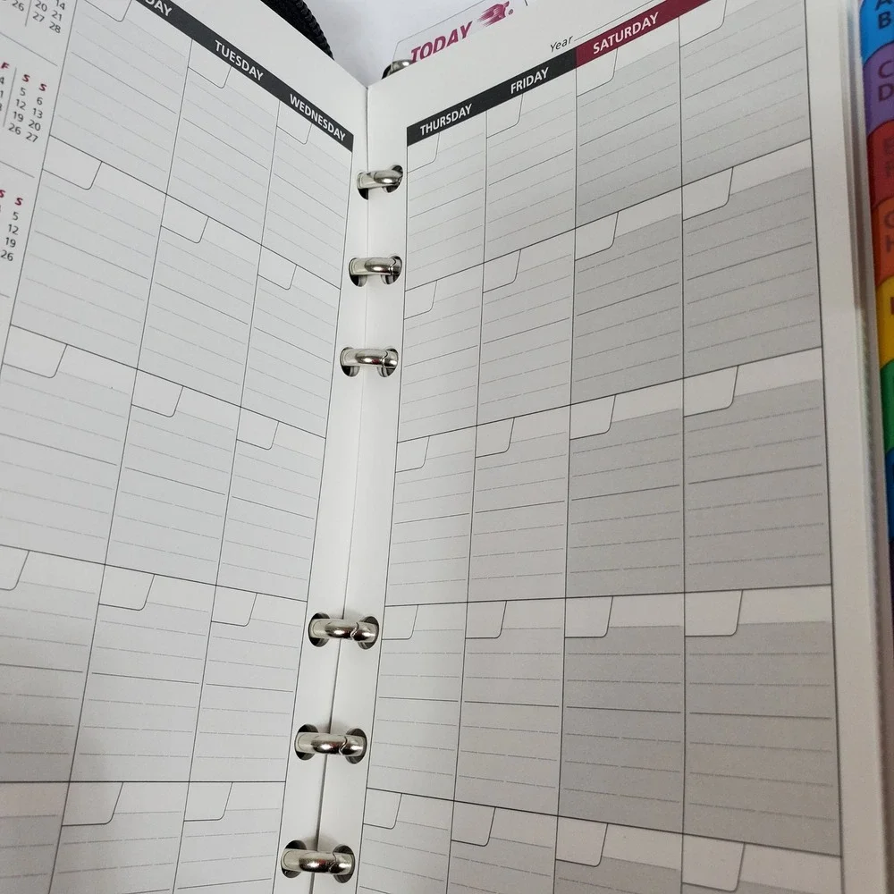 DayRunner Organizer Unisex   Black  6-Ring Zip Planner DR4124-05